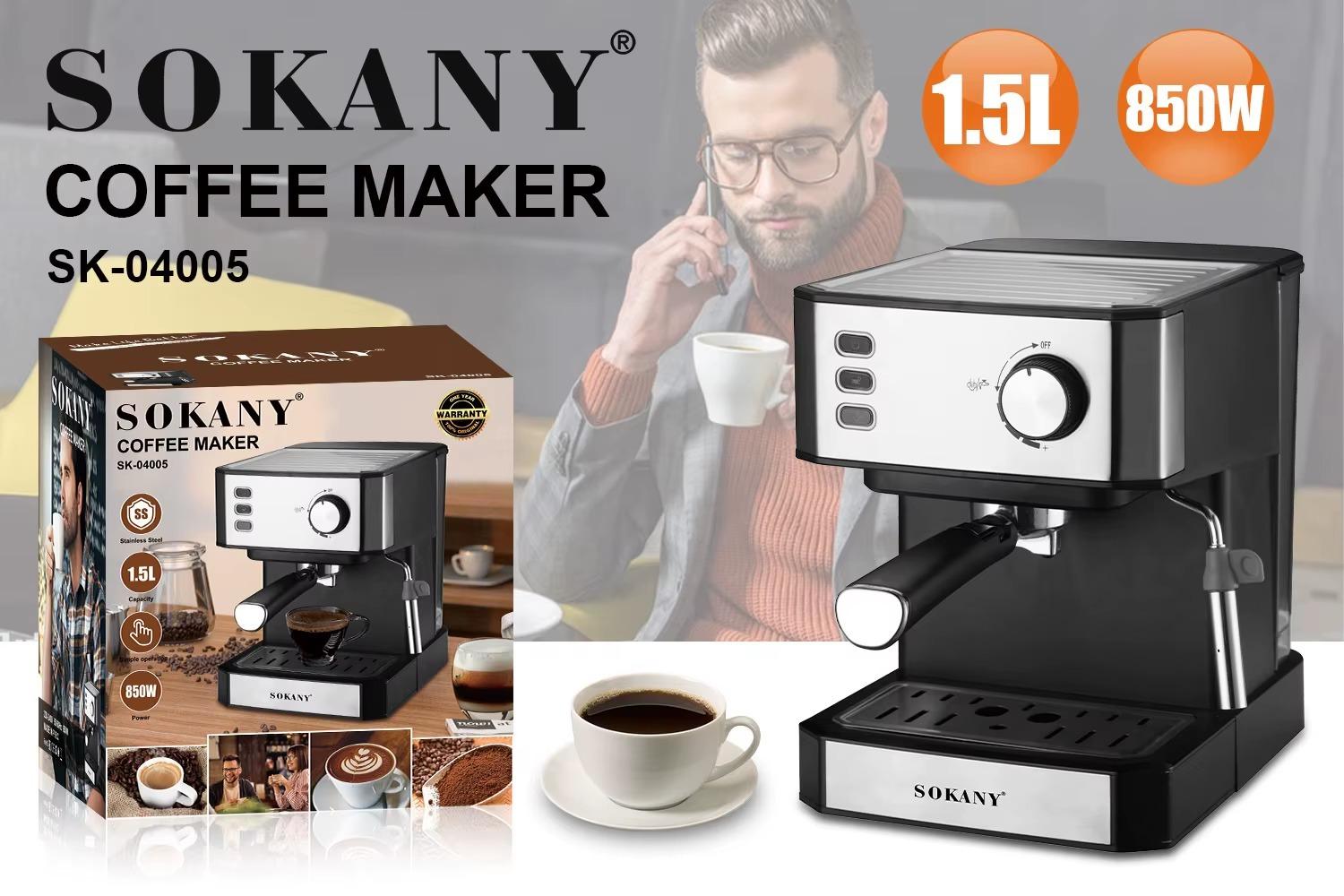 Cafetera Espresso Sokany de 1.5L