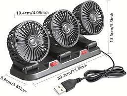 Ventilador Para Carro De Tres Cabezales