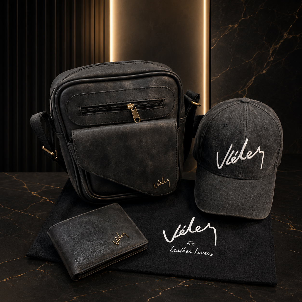 KIT ALPHA VELEZ CARRIEL+BILLETERA+GORRA